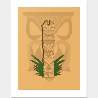 Dinosaur Tiki Totem Posters and Art